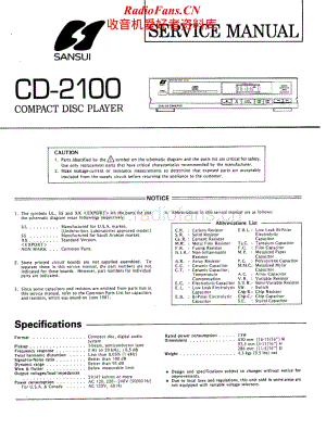 Sansui-CD-2100-Service-Manual电路原理图.pdf