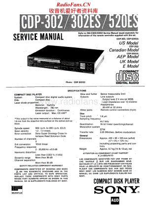 Sony-CDP-302ES-Service-Manual电路原理图.pdf