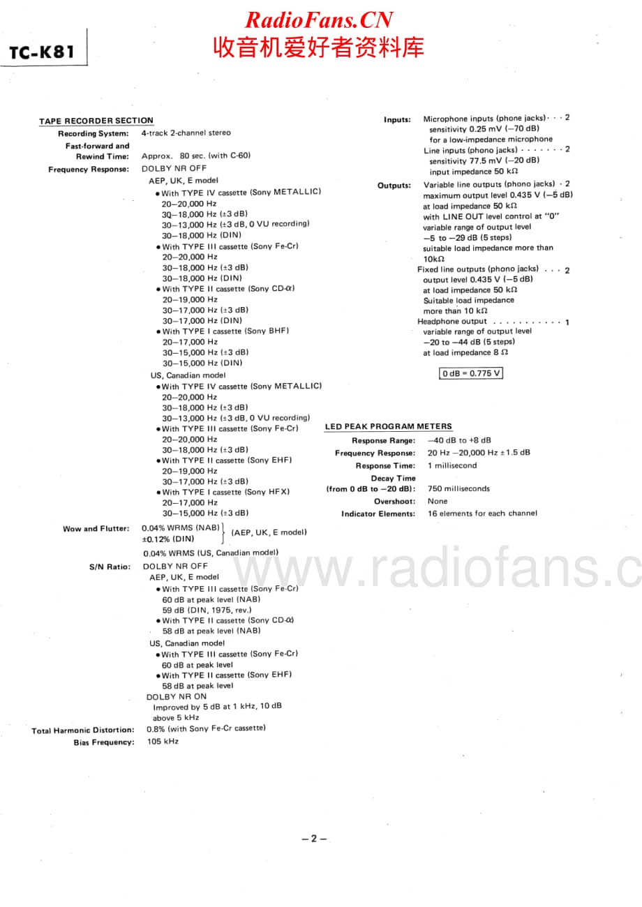 Sony-TC-K81-Service-Manual电路原理图.pdf_第2页