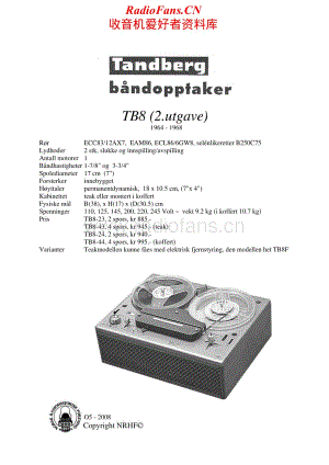 Tandberg-TB-8-Schematic电路原理图.pdf