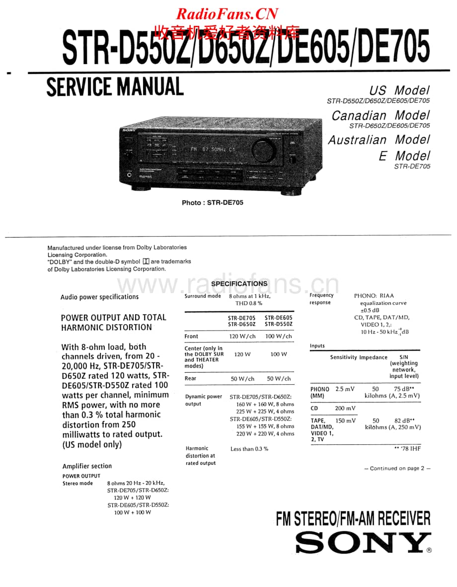 Sony-STR-DE605-Service-Manual电路原理图.pdf_第1页
