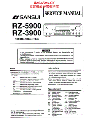 Sansui-RZ-3900-RZ-5900-Service-Manual电路原理图.pdf