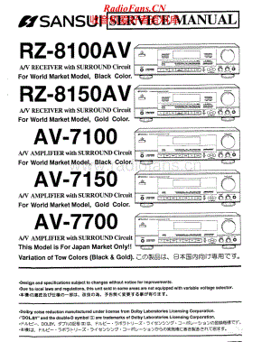 Sansui-RZ-8100-RZ-8150-Service-Manual电路原理图.pdf