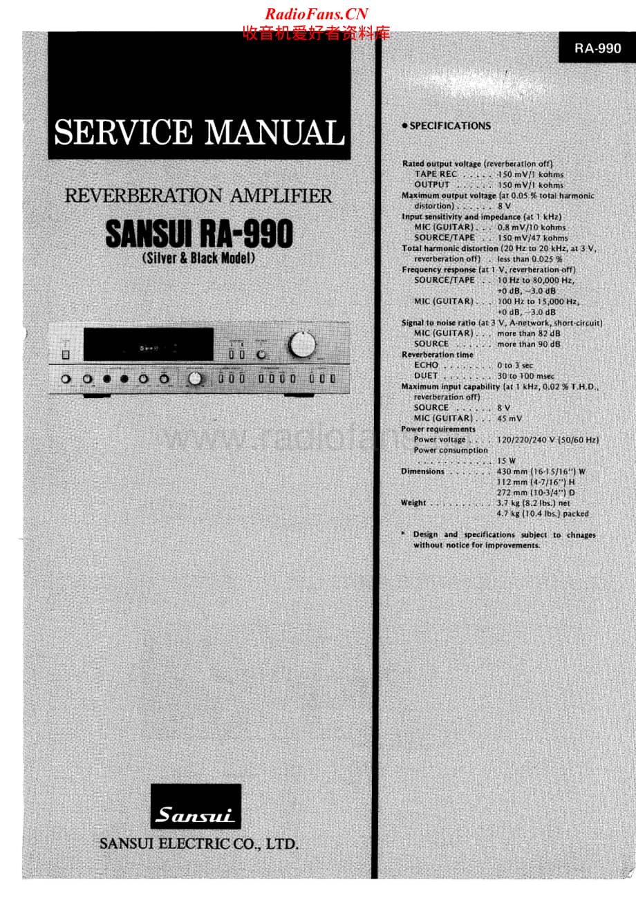 Sansui-RA-990-Service-Manual电路原理图.pdf_第1页