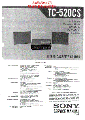 Sony-TC-520-CS-Service-Manual电路原理图.pdf