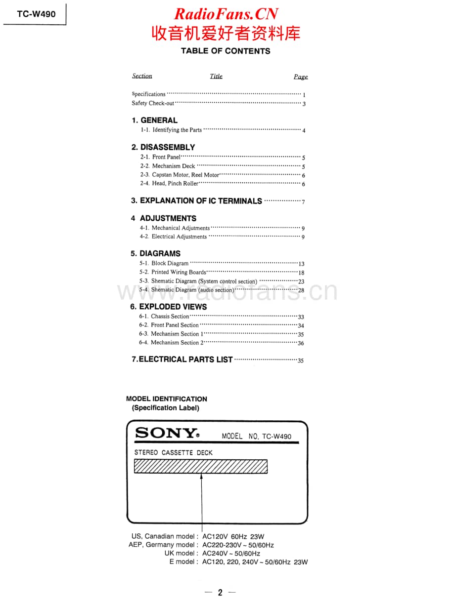 Sony-TC-W490-Service-Manual电路原理图.pdf_第2页