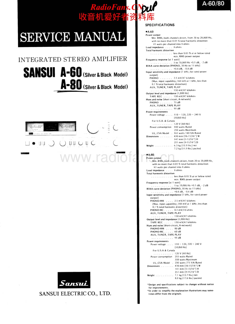 Sansui-A-60-Service-Manual电路原理图.pdf_第1页