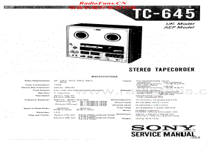 Sony-TC-645-Service-Manual电路原理图.pdf