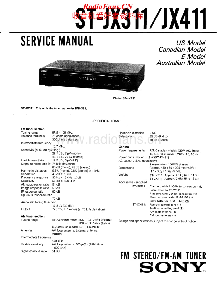 Sony-ST-JX411-Service-Manual电路原理图.pdf_第1页