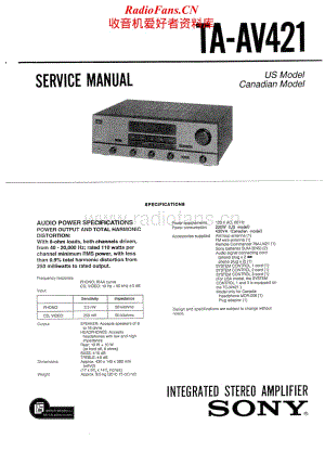 Sony-TA-AV421-Service-Manual电路原理图.pdf