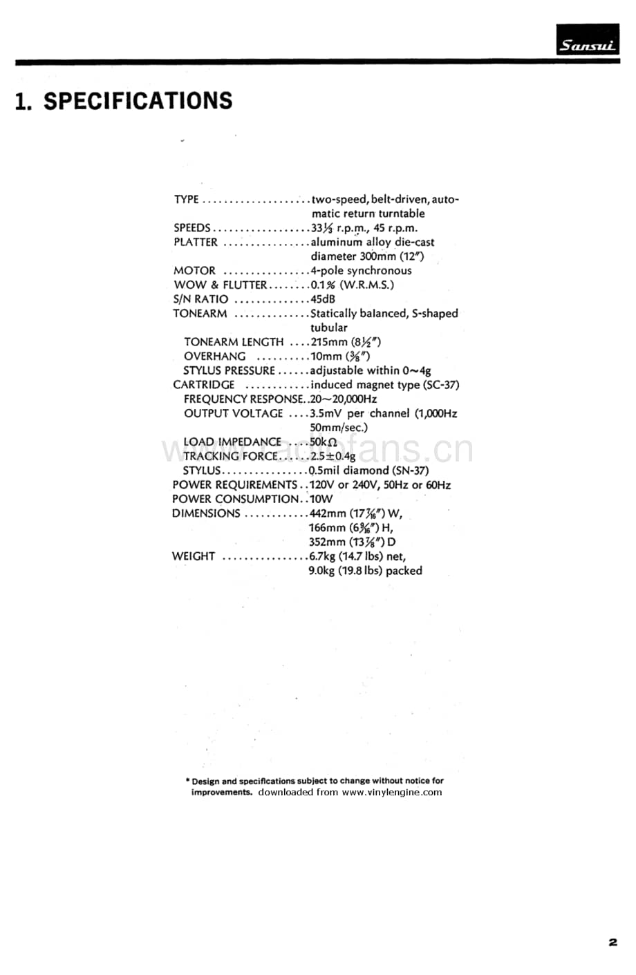 Sansui-SR-212-Service-Manual电路原理图.pdf_第3页