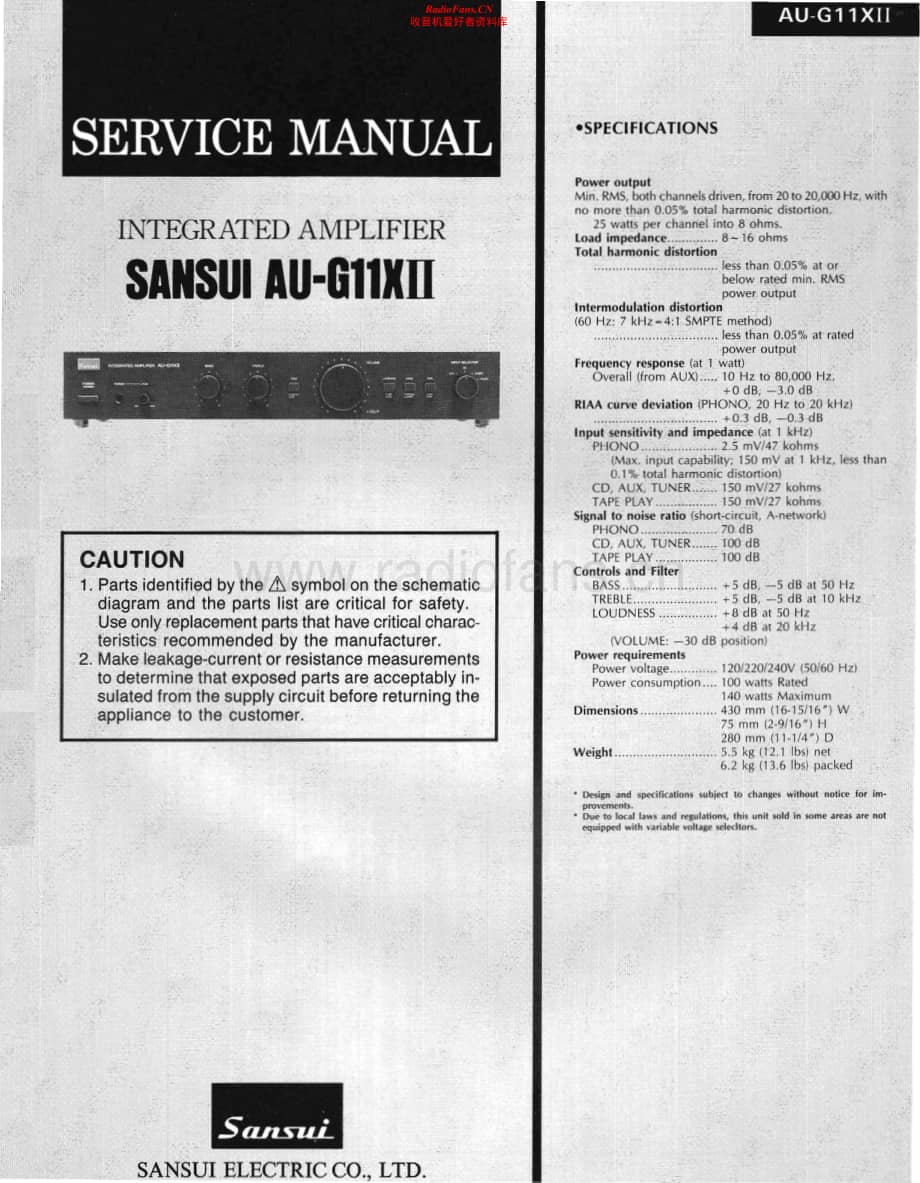 Sansui-AUG-11-X-Mk2-Service-Manual电路原理图.pdf_第1页