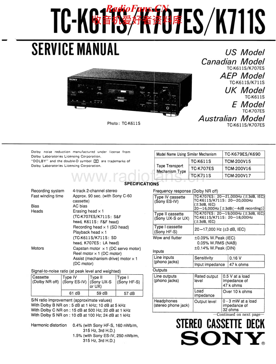 Sony-TC-K711S-Service-Manual电路原理图.pdf_第1页