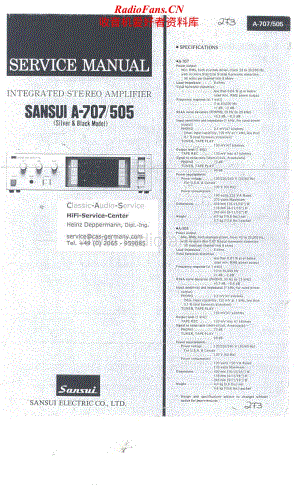 Sansui-A707-A505-Service-Manual电路原理图.pdf