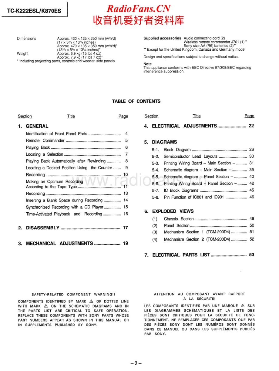 Sony-TC-K222-ESL-TC-K870-ES-Service-Manual (1)电路原理图.pdf_第2页