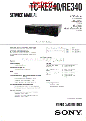 Sony-TC-RE340-Service-Manual电路原理图.pdf