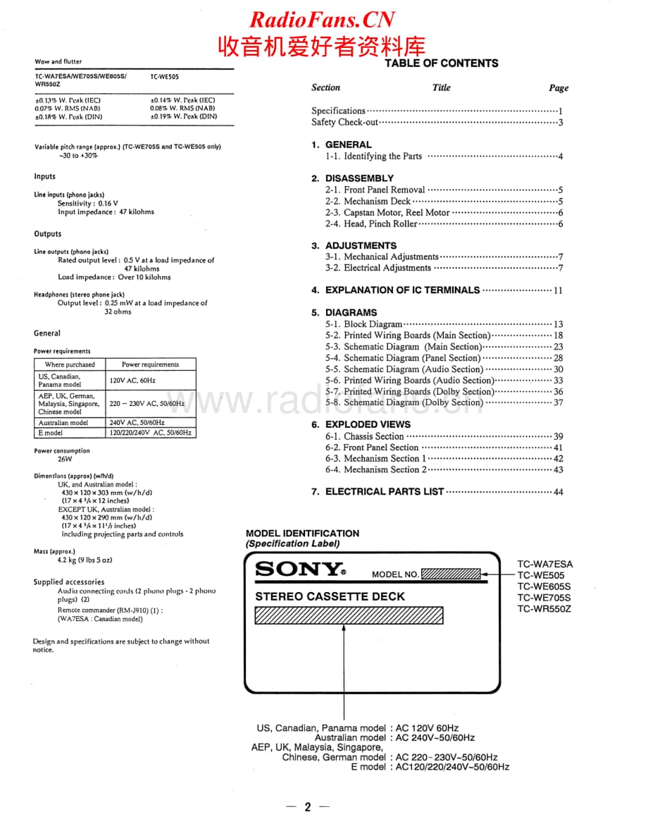 Sony-TC-WA7ESA-Service-Manual电路原理图.pdf_第2页