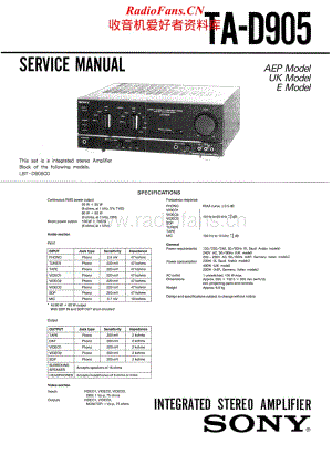 Sony-TA-D905-Service-Manual电路原理图.pdf