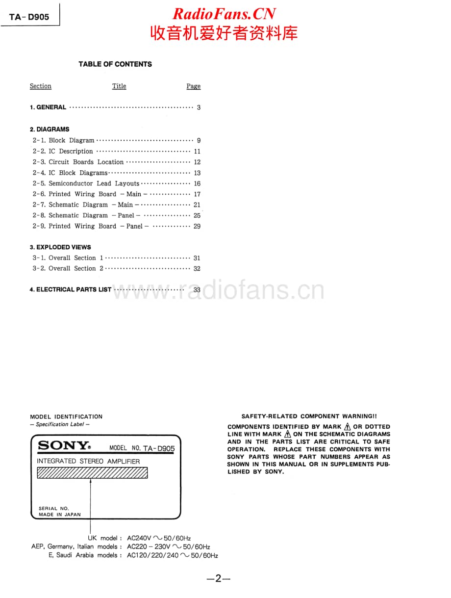 Sony-TA-D905-Service-Manual电路原理图.pdf_第2页
