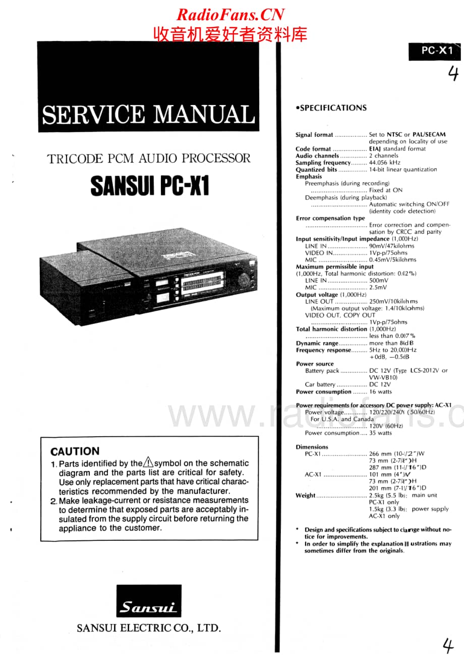 Sansui-PC-X1-Service-Manual电路原理图.pdf_第1页