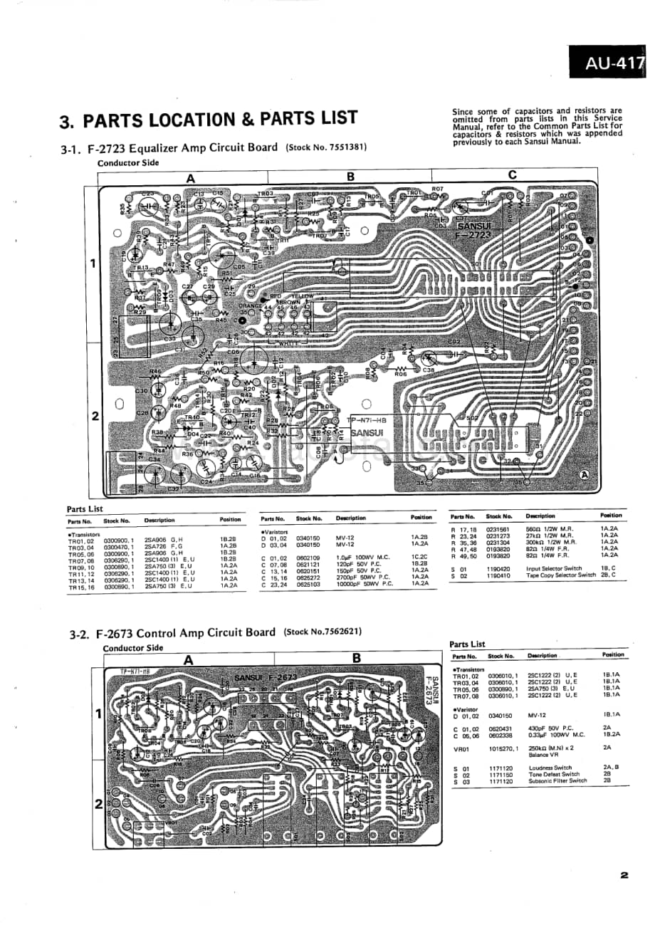 Sansui-AU-417-Service-Manual电路原理图.pdf_第3页