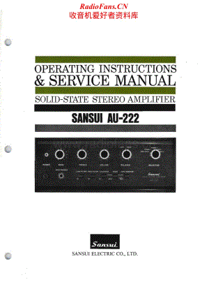 Sansui-AU-222-Service-Manual电路原理图.pdf