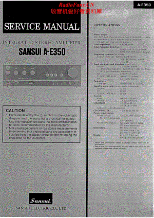 Sansui-A-E350-Service-Manual电路原理图.pdf