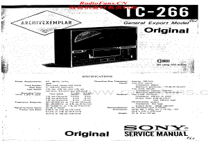 Sony-TC-266-Service-Manual电路原理图.pdf