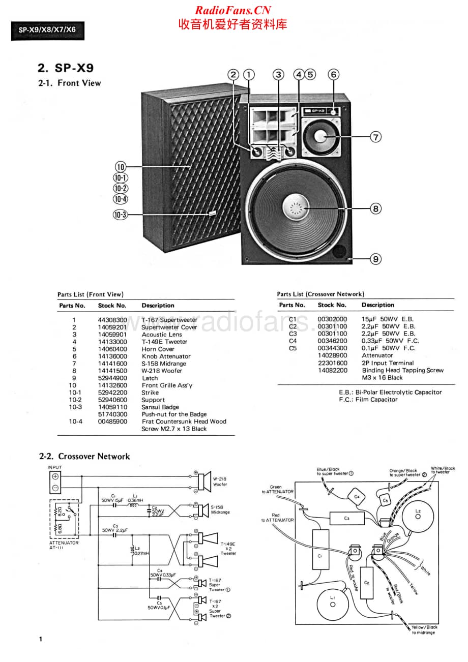 Sansui-SP-X9-Service-Parts-List电路原理图.pdf_第2页