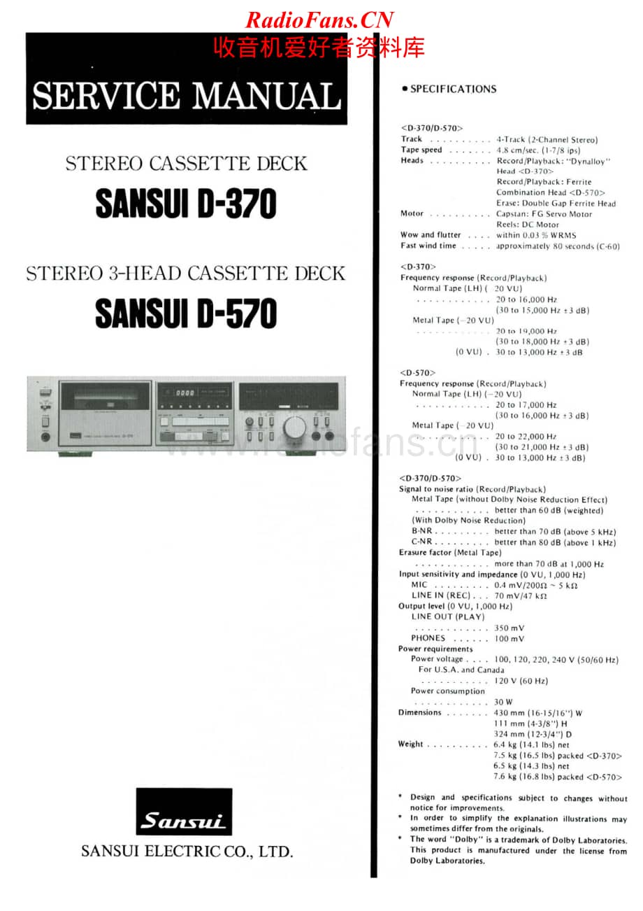 Sansui-D-570-Service-Manual电路原理图.pdf_第1页