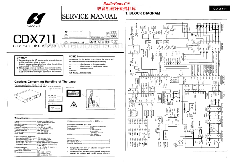 Sansui-CD-X711-Service-Manual电路原理图.pdf_第1页