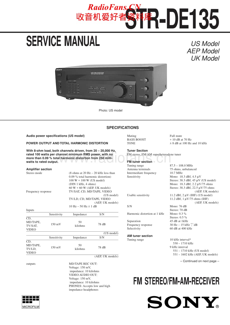 Sony-STR-DE135-Service-Manual电路原理图.pdf_第1页
