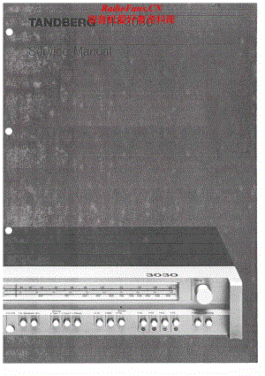 Tandberg-TR-3030-Service-Manual电路原理图.pdf