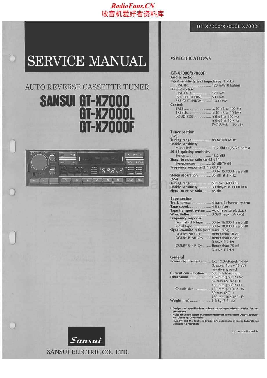 Sansui-GT-X7000-L-Service-Manual电路原理图.pdf_第1页