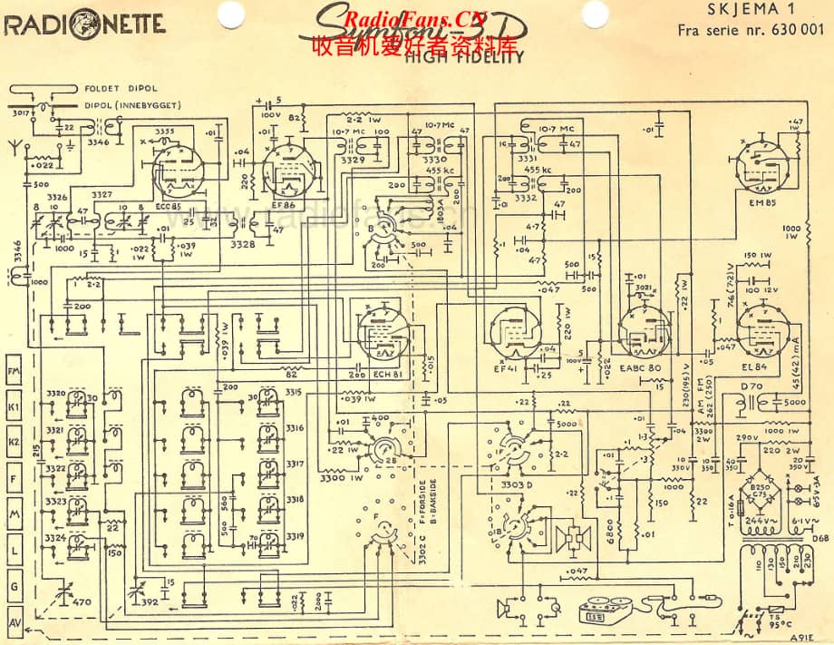Tandberg-Radionette-Symfoni-Schematic电路原理图.pdf_第1页
