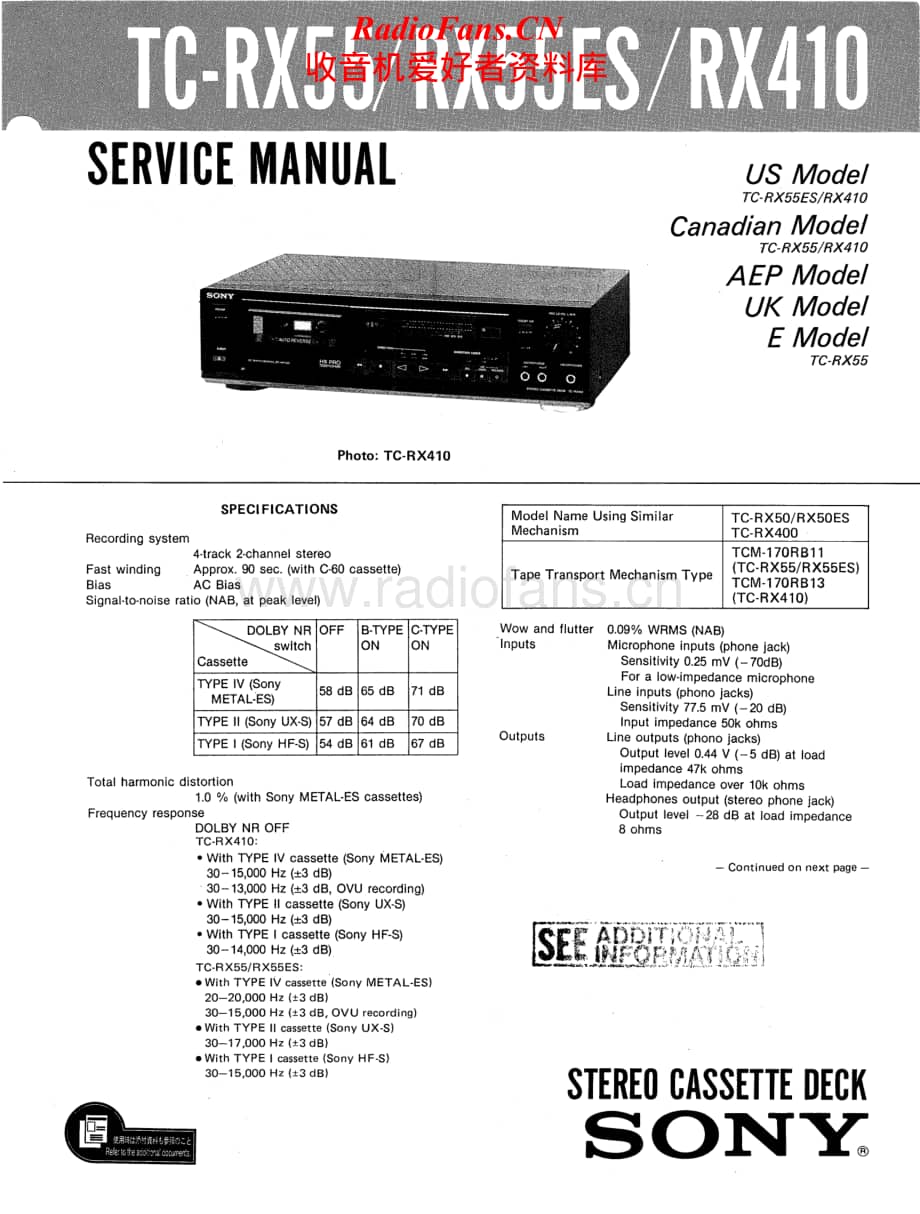 Sony-TC-RX410-Service-Manual电路原理图.pdf_第1页