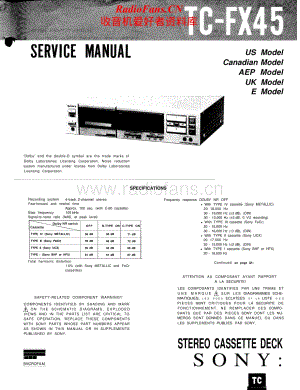 Sony-TC-FX45-Service-Manual电路原理图.pdf