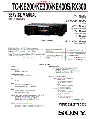 Sony-TC-KE300-Service-Manual电路原理图.pdf
