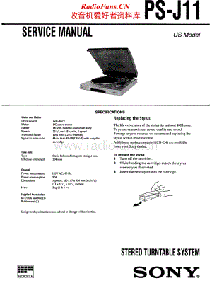 Sony-PS-J11-Service-Manual电路原理图.pdf