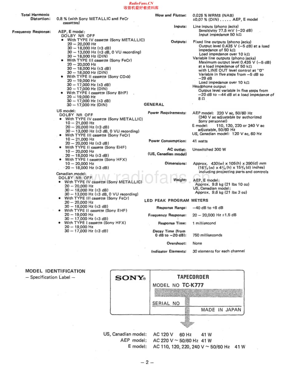 Sony-TC-K777-Service-Manual电路原理图.pdf_第2页