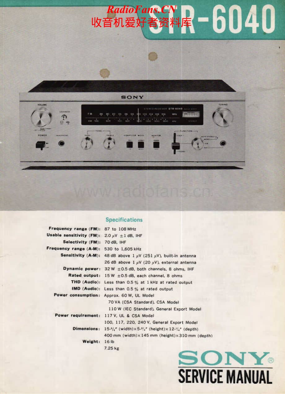 Sony-STR-6040-Service-Manual电路原理图.pdf_第1页