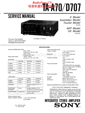 Sony-TA-D707-Service-Manual电路原理图.pdf