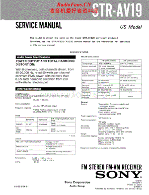 Sony-STR-AV19-Service-Manual电路原理图.pdf