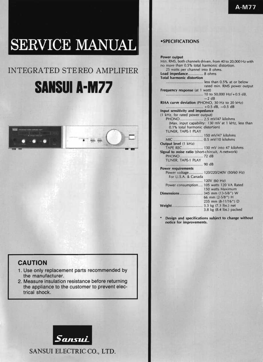Sansui-AM-70-Service-Manual电路原理图.pdf_第3页
