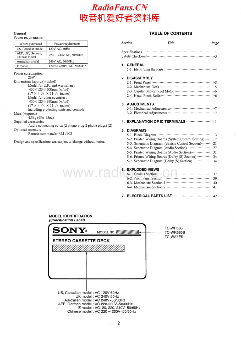 Sony-TC-WA7ES-Service-Manual电路原理图.pdf_第2页