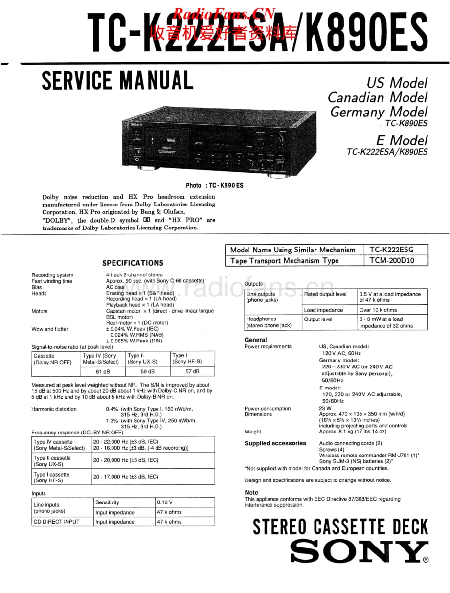 Sony-TC-K890ES-Service-Manual电路原理图.pdf_第1页