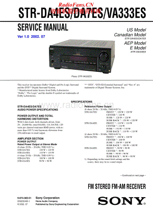 Sony-STR-DA4ES-Service-Manual电路原理图.pdf