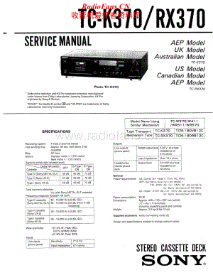 Sony-TC-K370-Service-Manual电路原理图.pdf