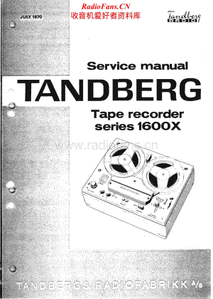 Tandberg-1600-X-Service-Manual电路原理图.pdf