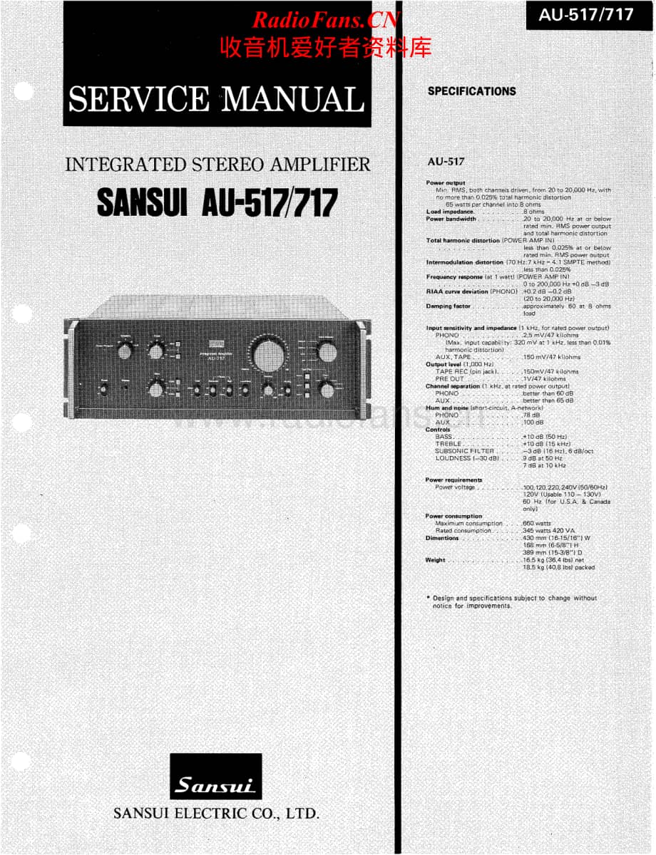 Sansui-AU-517-AU-717-Service-Manual电路原理图.pdf_第1页